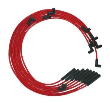 Picture of Moroso BB Chrysler Mopar 361-383-400-440 Str Plug HEI Ultra Spark Plug Wire Set - Red