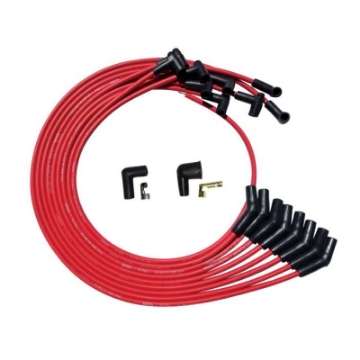 Picture of Moroso BBC Under Header 135 Plug Boots HEI Ultra Spark Plug Wire Set - Red