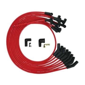 Picture of Moroso SB Ford 351W 135 Deg Plug Boots HEI Ultra Spark Plug Wire Set - Red