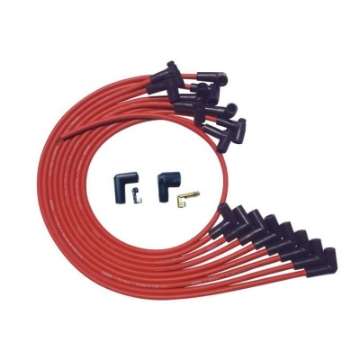 Picture of Moroso SBC Over Valve Cover 90 Plug HEI Ultra Spark Plug Wire Set - Red