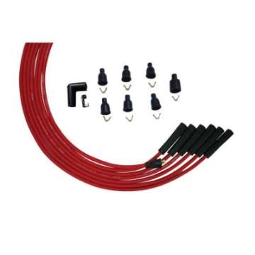 Picture of Moroso 6 Cyl 90 Deg Boot Non-HEI Ultra Spark Plug Wire Set - Red