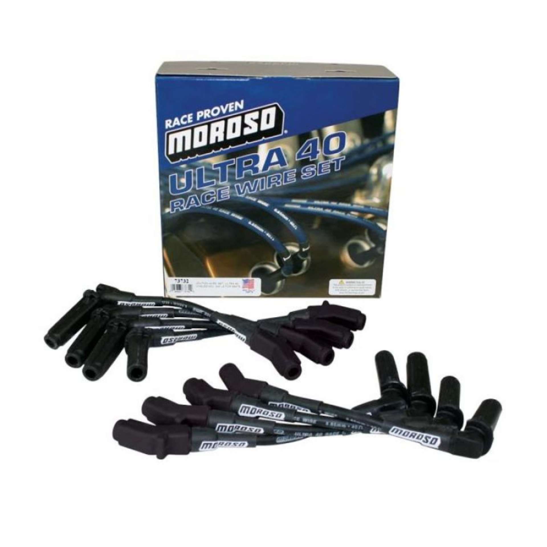 Picture of Moroso GM LS Unsleeved Ultra 40 Wire Set - Black For 68476