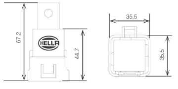 Picture of Hella Mini ISO Relay 12V SPDT w- Mounting Bracket Minimum Order Qty 150