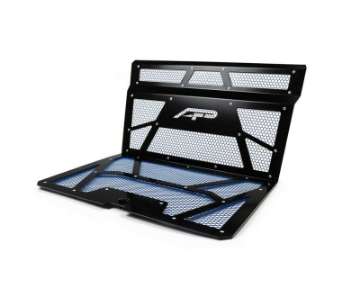 Picture of Agency Power 14-18 Polaris RZR XP 1000 - XP Turbo Vented Engine Cover - Gloss Black - Mesh Blue