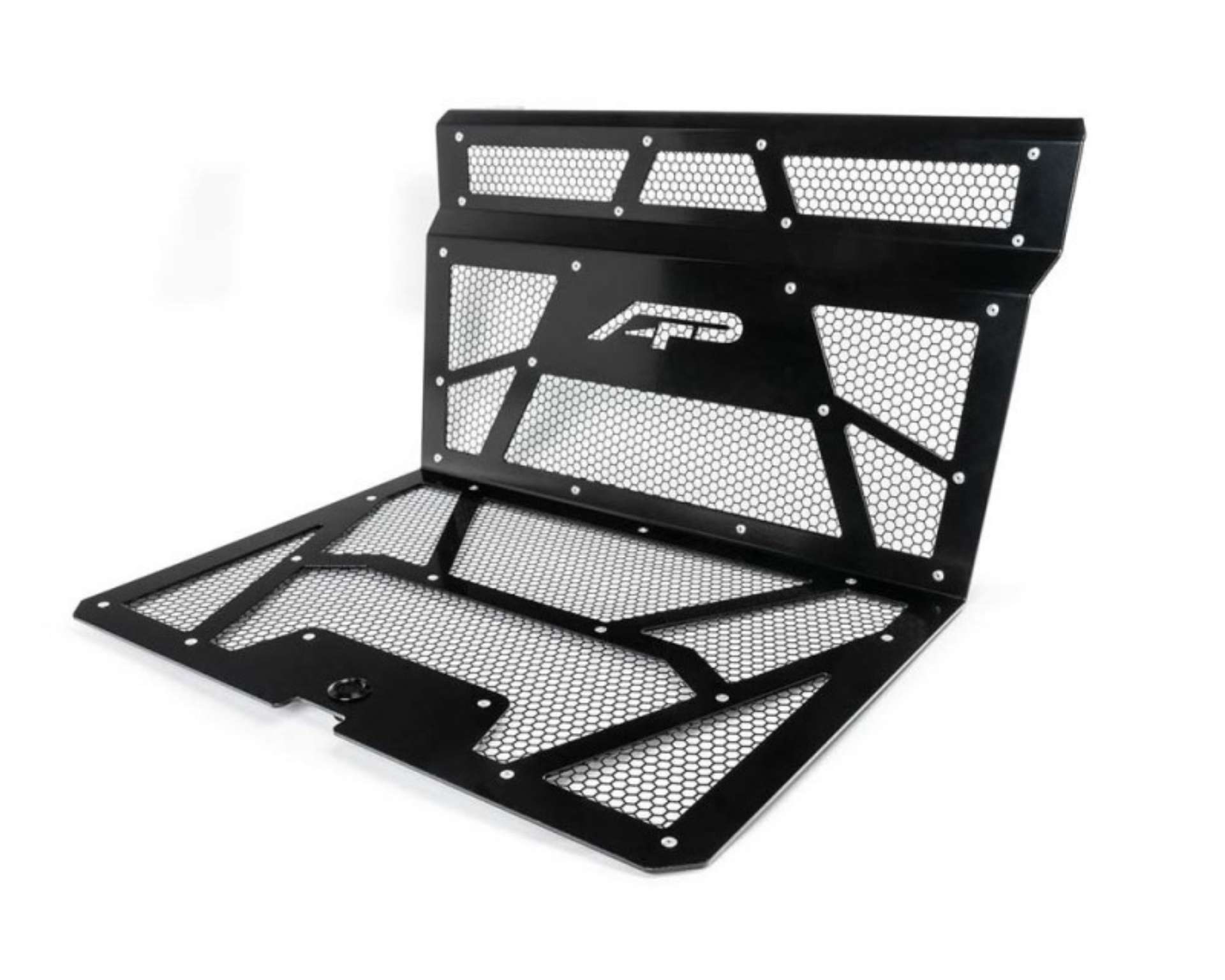 Picture of Agency Power 14-18 Polaris RZR XP 1000 - XP Turbo Vented Engine Cover - Gloss Black-Gloss Black Mesh