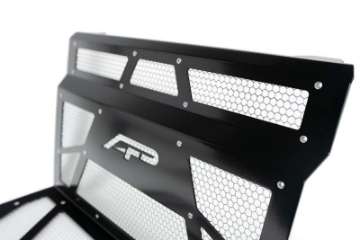 Picture of Agency Power 14-18 Polaris RZR XP 1000 - XP Turbo Vented Engine Cover - Gloss Black-Raw Mesh