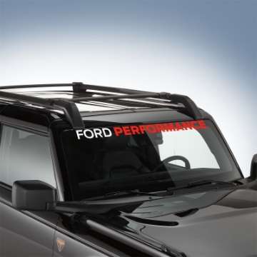 Picture of Ford Racing Ford Performance Bronco Windshield Banner - White-Red