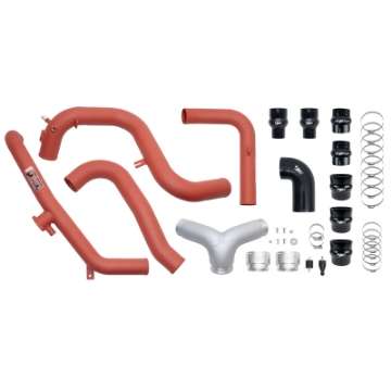 Picture of Injen 21-23 Ford Bronco 2-7L V6 TT EcoBoost SES Intercooler Pipes - Wrinkle Red