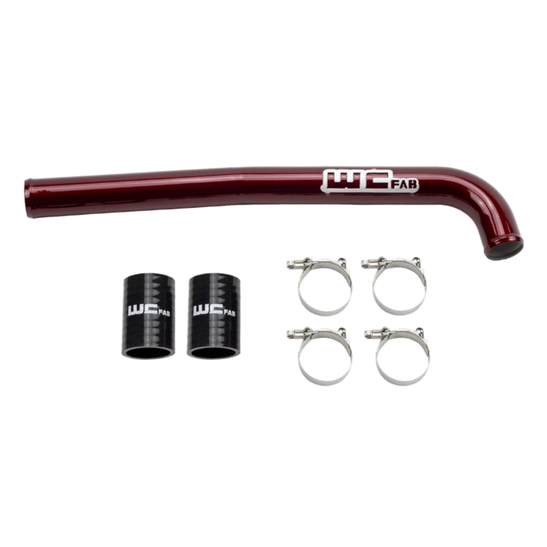 Picture of Wehrli 19-23 Chevrolet 6-7L Cummins High Output Upper Coolant Pipe - WCFab Red