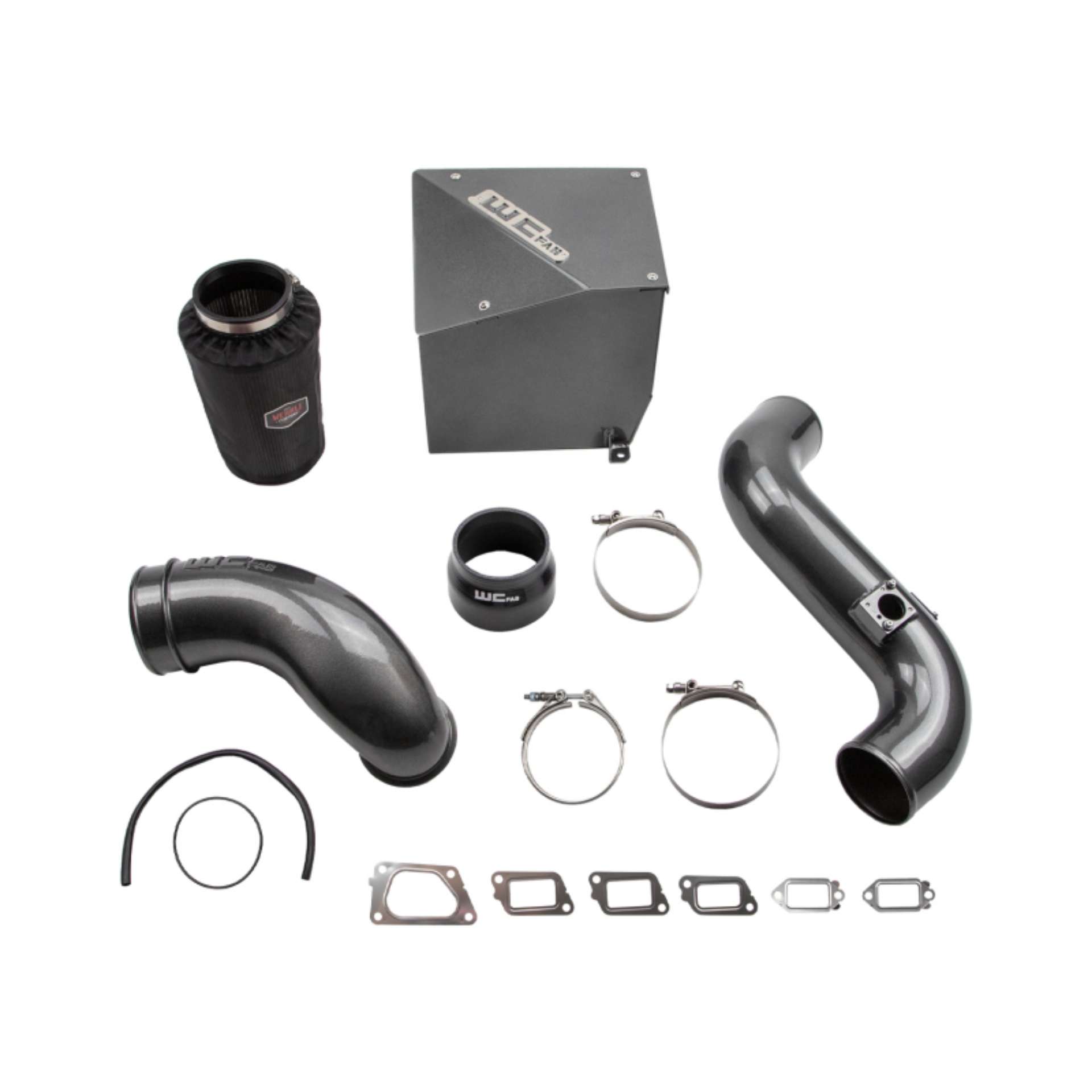 Picture of Wehrli 11-16 Chevrolet 6-6L Duramax LML 4in Intake Kit Stage 2 - Gloss White