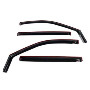 Picture of Westin 19-21 Chevy Silverado Crew Cab Pickup In-Channel Wind Deflector 4pc - Smoke