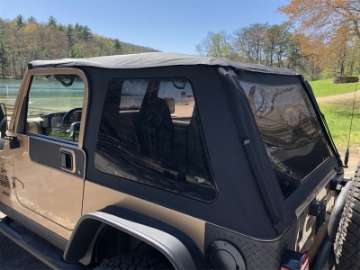 Picture of Rampage 18-21 Jeep Wrangler JL Unlimited Frameless TrailView Fastback Soft Top Kit - Black Diamond