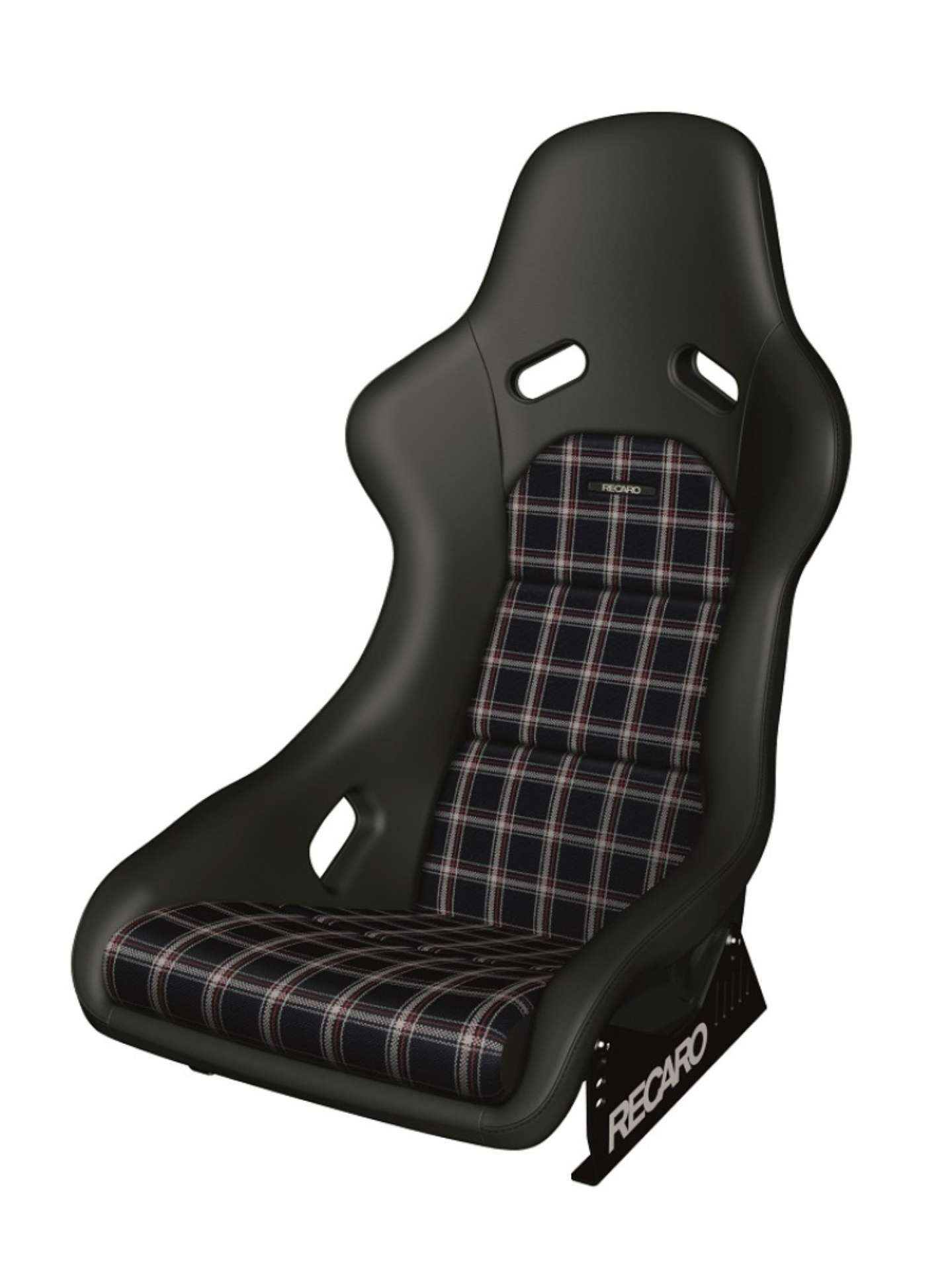 Picture of Recaro Classic Pole Position ABE Seat - Black Leather-Classic Checkered Fabric