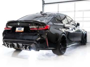 Picture of AWE Track Edition Catback Exhaust for BMW G8X M3-M4 - Chrome Silver Tips