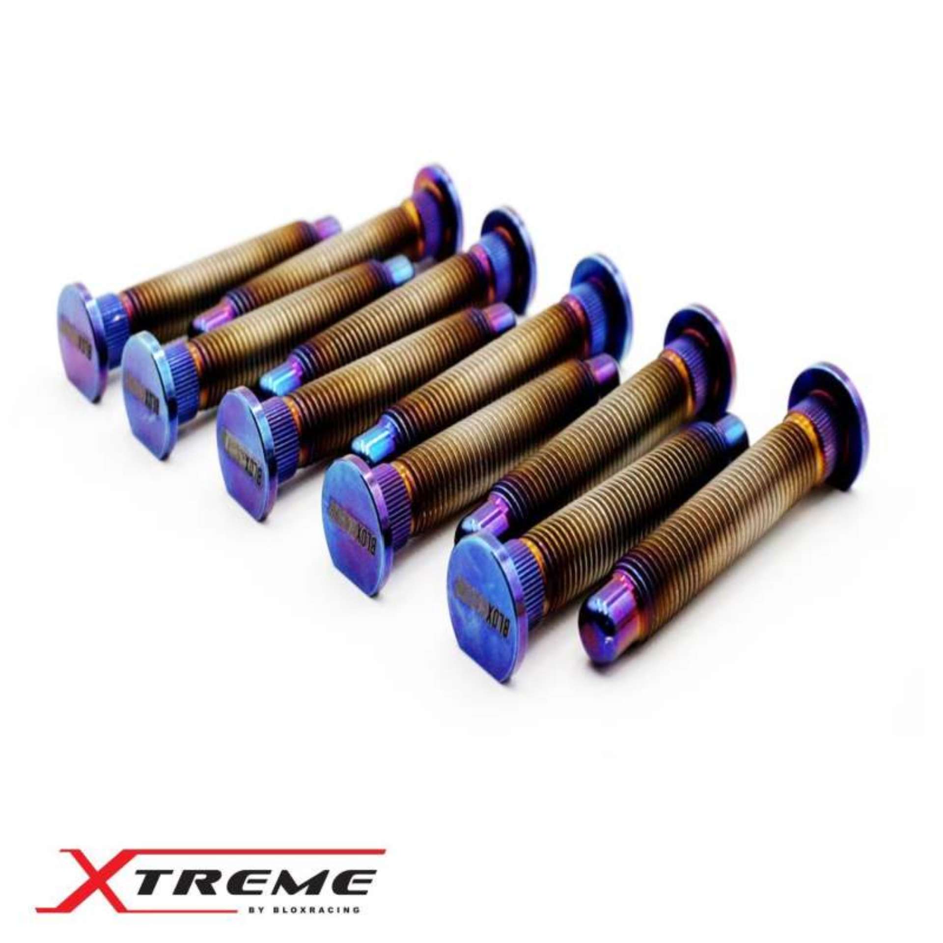 Picture of BLOX Racing Titanium Extended Wheel Studs M12X1-5mm 10Pcs Honda Fitment - Burnt