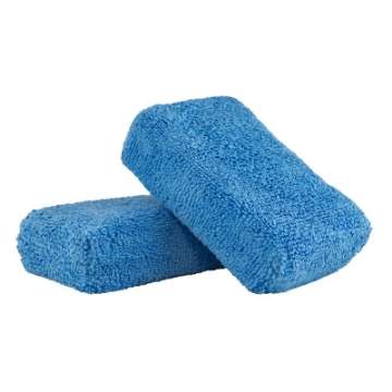 Picture of Chemical Guys Premium Grade Microfiber Applicators - 2in x 4in x 6in - Blue - 2 Pack