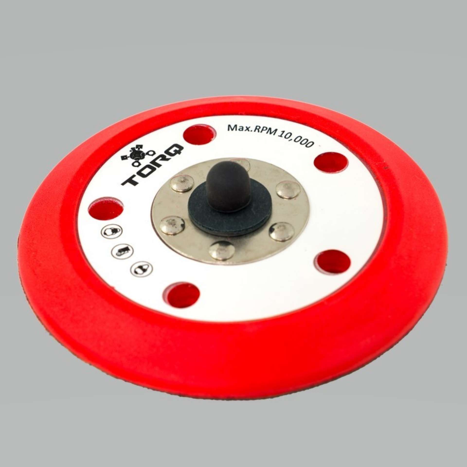 Picture of Chemical Guys TORQ R5 Dual-Action Red Backing Plate w-Hyper Flex Technology - 3in