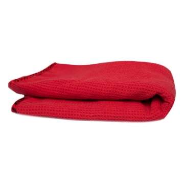 Picture of Chemical Guys Waffle Weave Glass & Window Microfiber Towel - 24in x 16in - Red