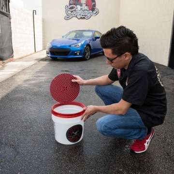 Picture of Chemical Guys Cyclone Dirt Trap Car Wash Bucket Insert - Red