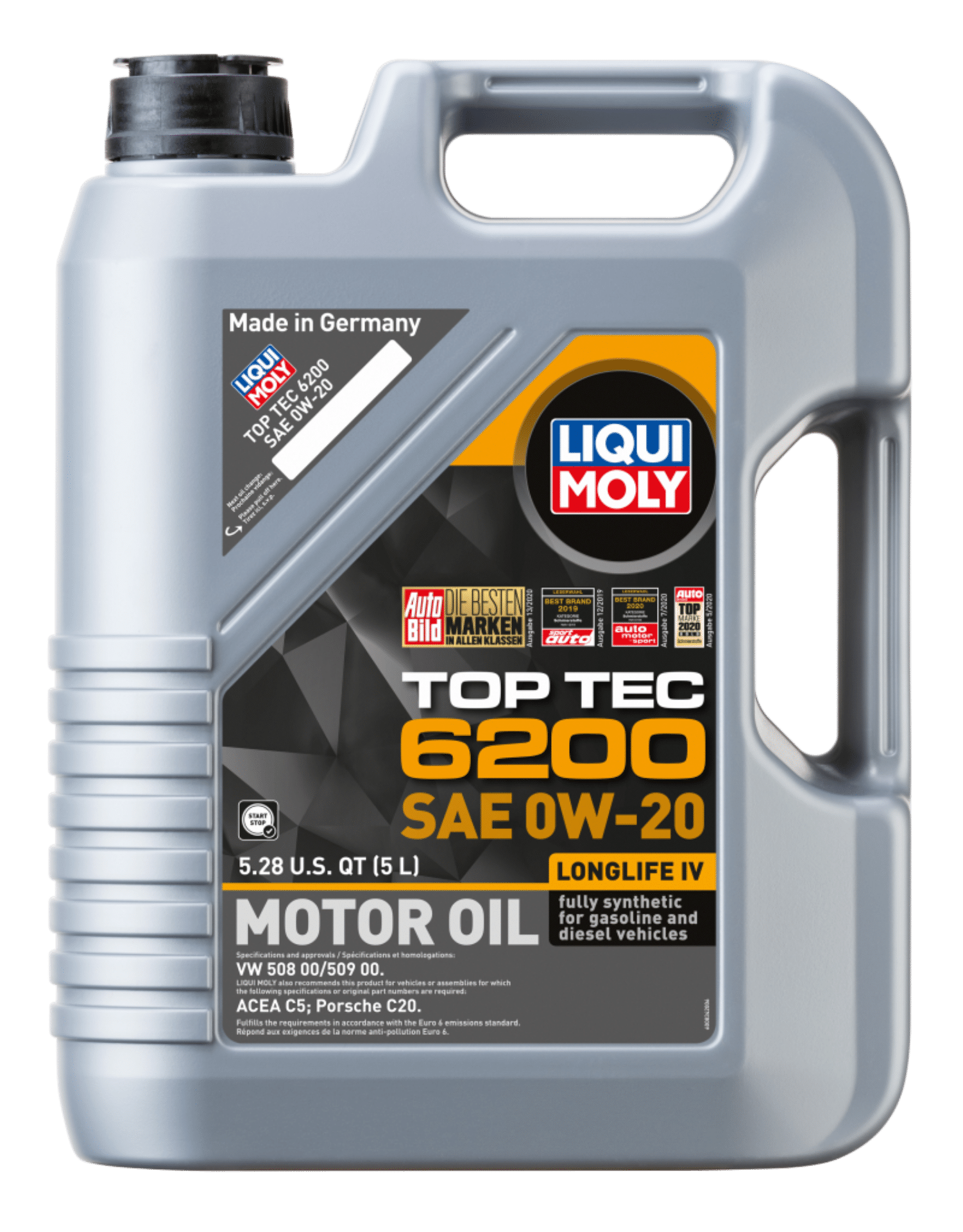 Picture of LIQUI MOLY 5L Top Tec 6200 Motor Oil SAE 0W20