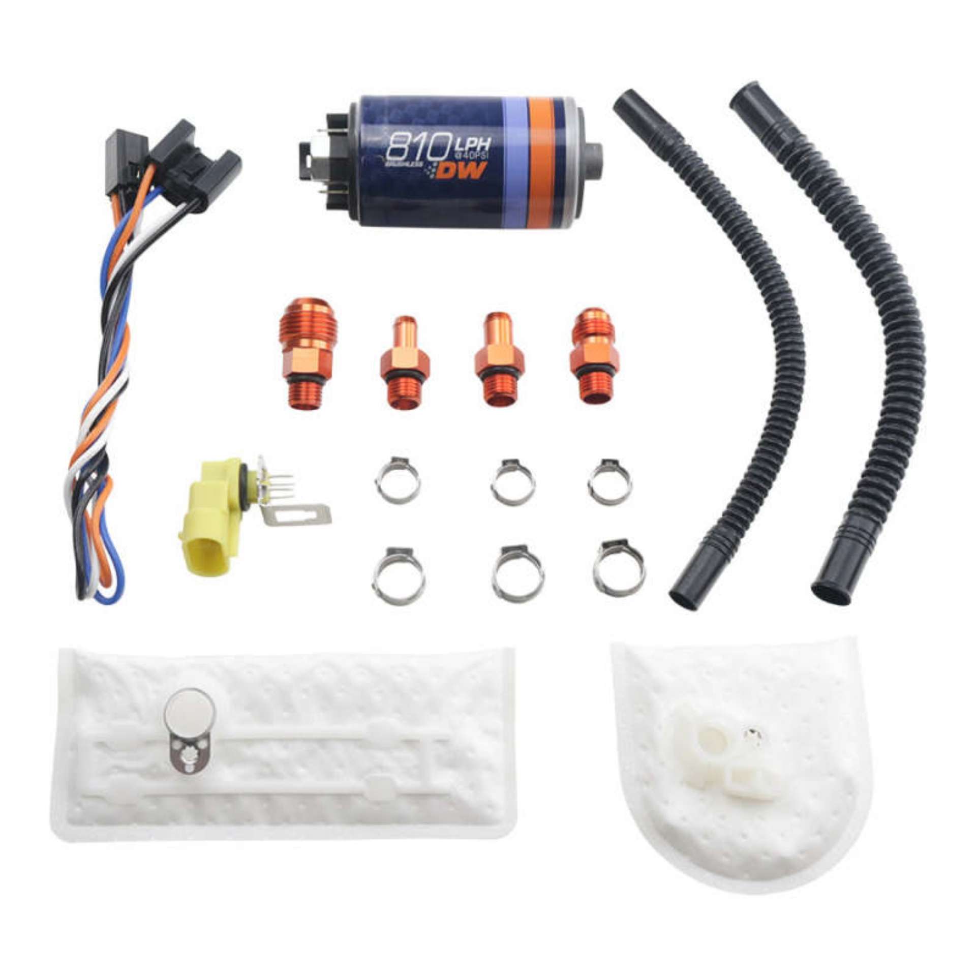 Picture of Deatschwerks DW810 Brushless Series 810lph In-Tank Brushless Fuel Pump w- 9-1002 Install kit