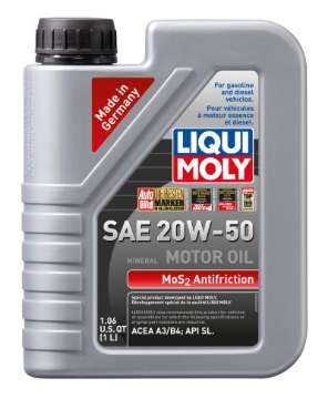 Picture of LIQUI MOLY 1L MoS2 Anti-Friction Motor Oil 20W50