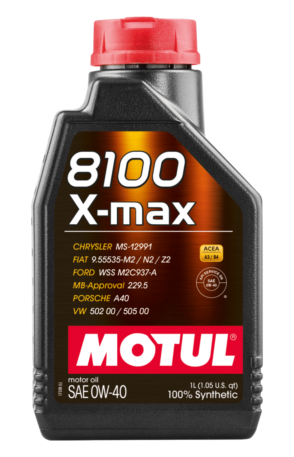 Picture of Motul 1L Synthetic Engine Oil 8100 0W40 X-MAX - Porsche A40