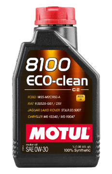 Picture of Motul 1L Synthetic Engine Oil 8100 Eco-Clean 0W30 12X1L - C2-API SM-ST-JLR 03-5007 - 1L