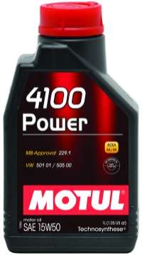 Picture of Motul 1L Engine Oil 4100 POWER 15W50 - VW 505 00 501 01 - MB 229-1