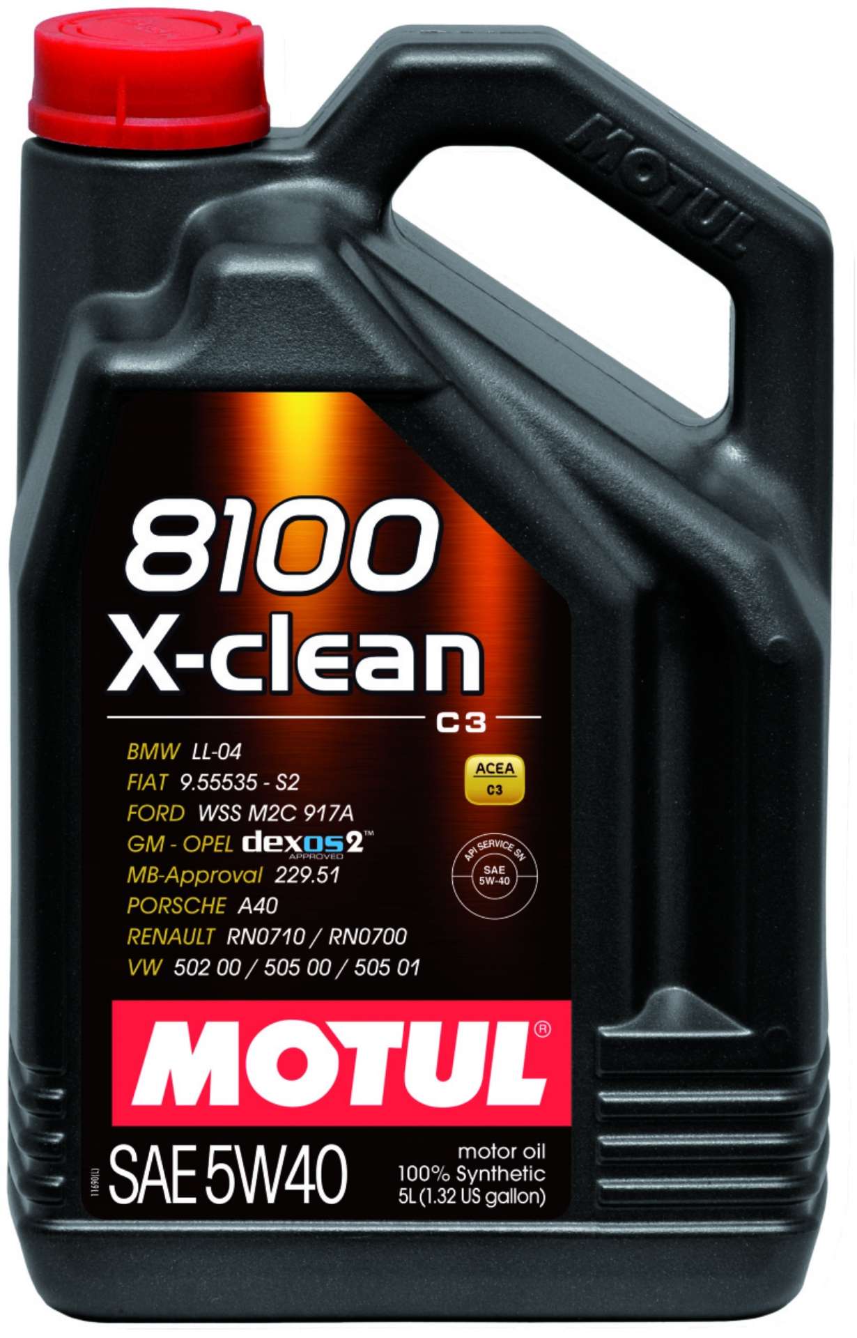 Picture of Motul 5L Synthetic Engine Oil 8100 5W40 X-CLEAN C3 -505 01-502 00-505 00-LL04