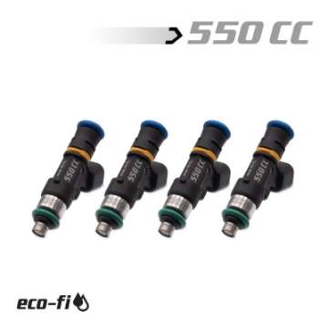 Picture of BLOX Racing 550CC Street Injectors 48mm With 1-2in Adapter 14mm Bore