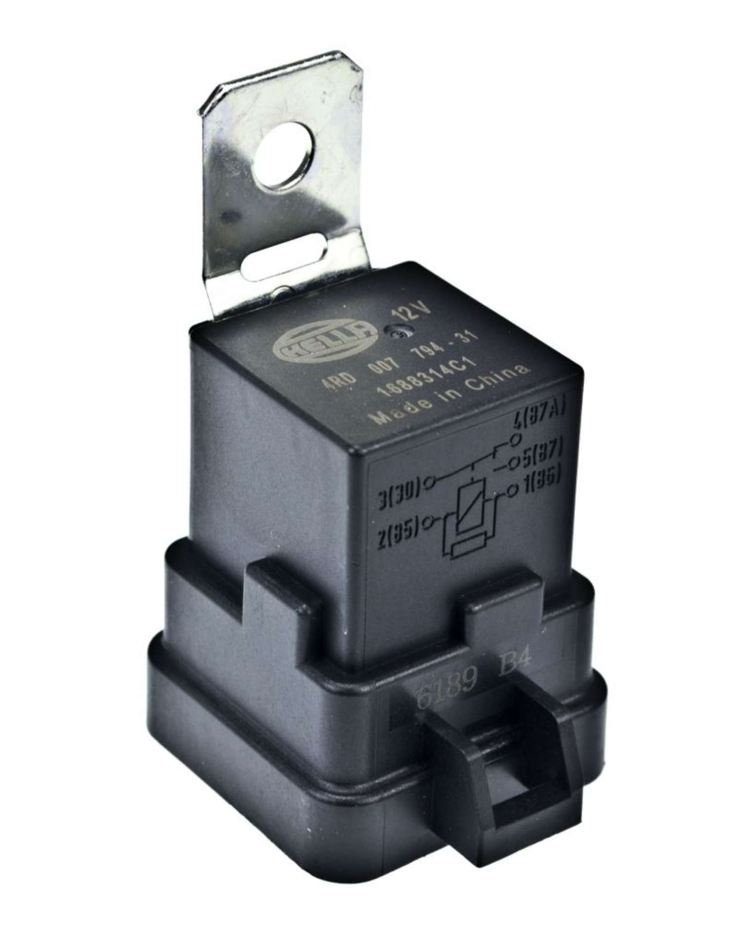 Picture of Hella 12V 20-40 Amp SPDT RES Relay with Weatherproof Bracket - Single