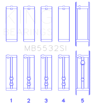 Picture of King Chevrolet 151-153 Size STD Main Bearing Set