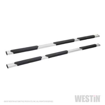 Picture of Westin 14-17 Chevrolet Silverado 1500 Double Cab 78-9in Bed R5 Nerf Step Bars - Polished Stainless