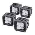 Picture of Go Rhino LED Lighting - Set of Four 3in LED Cube Lights Blk