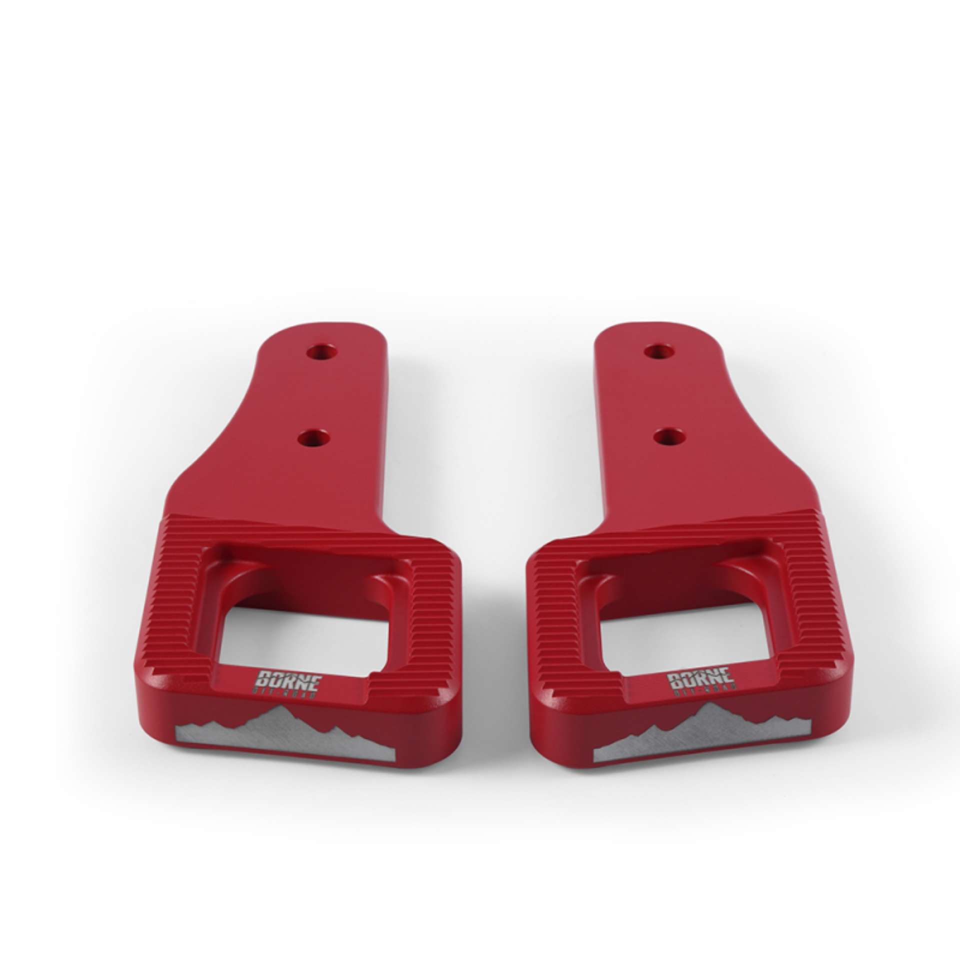 Picture of Mishimoto 2017+ Ford Raptor - 2009+ Ford F150 Borne Off-Road Billet Tow Hooks - Red