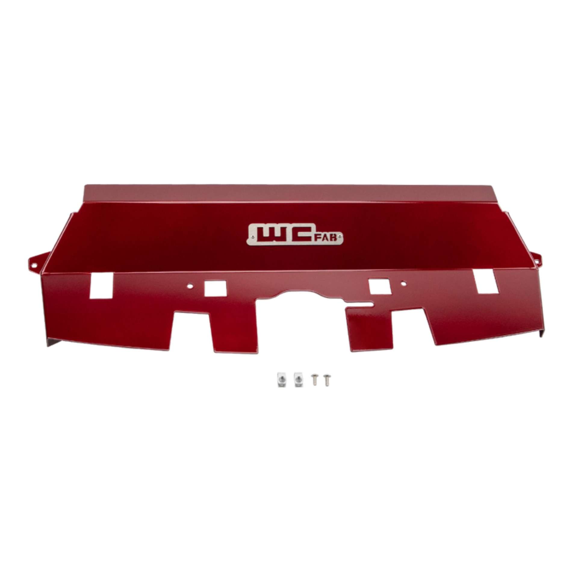 Picture of Wehrli 10-12 Cummins Fabricated Aluminum Radiator Cover - WCFab Red