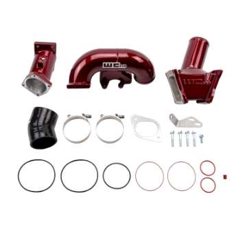 Picture of Wehrli 2007-5-2010 LMM Duramax High Flow 3in Y-Bridge Kit- WCFab Red