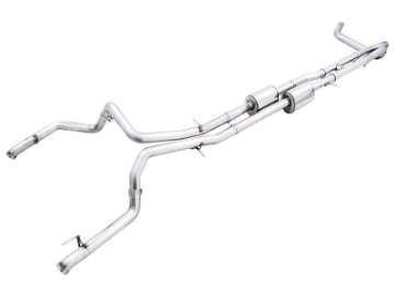 Picture of AWE Tuning 22-23 GMC Sierra 1500 AT4X 6-2L 0FG Catback Split Dual Flat Bumper - BashguardNo Tips