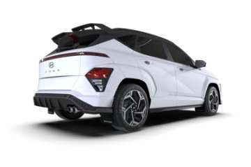 Picture of Rally Armor 2024 Hyundai Kona N Line Black UR Mud Flap - White Logo