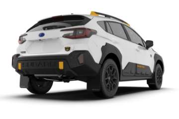 Picture of Rally Armor - 2024 Subaru Crosstrek Wilderness Only Black UR Mud Flap W-White Logo No Drilling Req