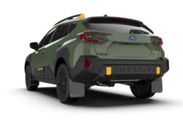 Picture of Rally Armor 2024 Subaru Crosstrek Wilderness Only Black UR Mudflap W-Wild-Orange Logo No Drill Req