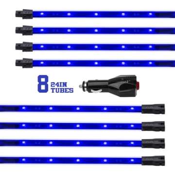 Picture of XK Glow Tube Single Color Underglow LED Accent Light Car-Truck Kit Blue - 8x24In