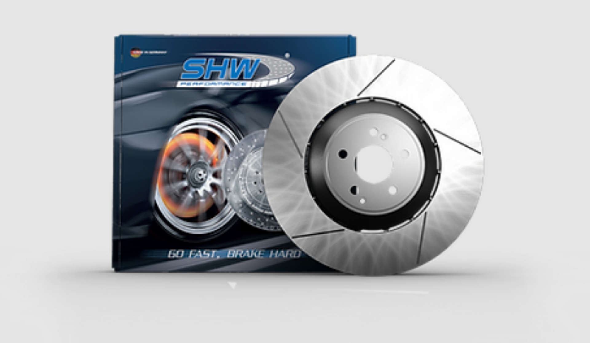 Picture of SHW 15-18 Porsche Macan Turbo w-19in Wheel-Perf Package Left Frt Slotted LW Brake Rotor 95B615301P