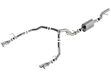 Picture of Borla 21-22 Chevrolet Tahoe 6-2L V8 2-4WD 4DR Brushed T-304 Stainless Steel S-Type Cat-Back Exhaust