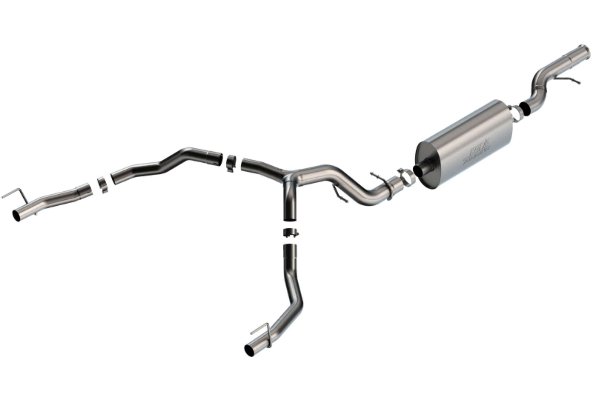 Picture of Borla 21-22 Cadillac Escalade 6-2L V8 2-4WD 4DR Touring Cat-Back Exhaust w- Factory Bezel Tips