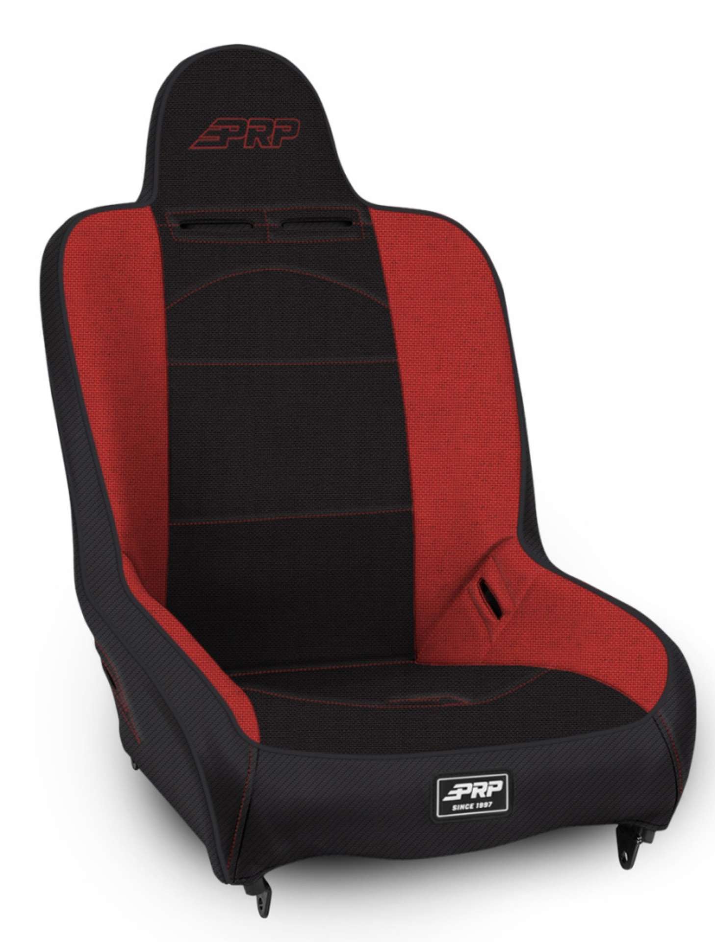 Picture of PRP Premier High Back Suspension Seat Two Neck Slots - Black-Red