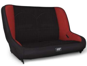 Picture of PRP Jeep CJ7-YJ Low Back Rear Bench - Black-Red