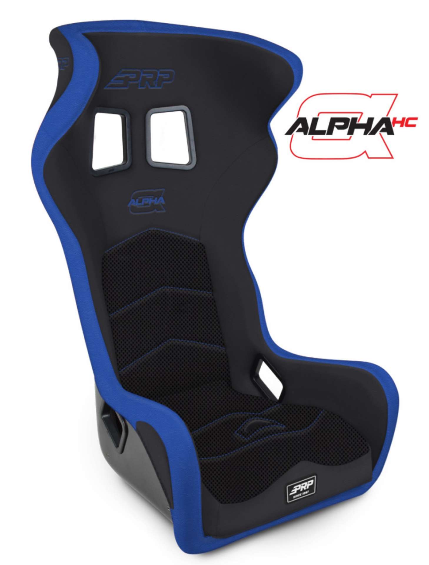 Picture of PRP Alpha Head Containment Composite Seat- Black-Blue