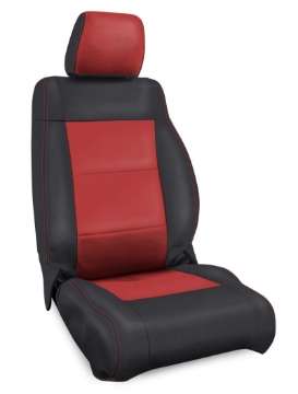 Picture of PRP 07-10 Jeep Wrangler JK Front Seat Covers-2 door or 4 door Pair - Black-Red